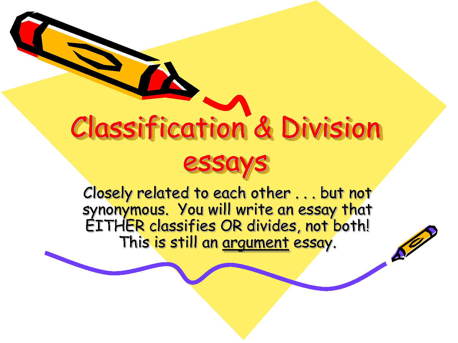 Classifications essay